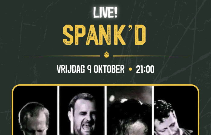 Spank'd - vr09 okt 2026 in Proeflokaal Hop, Heiloo - Concertcheck.nl